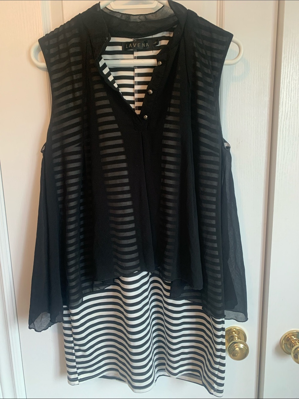 Black & White Striped Mini Dress